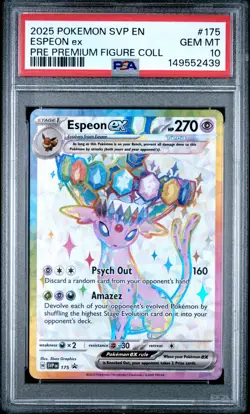 2025 POKEMON SVP EN-SV BLACK STAR PROMO #175 ESPEON EX PSA 10 - Image 1
