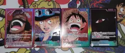 One Piece Cards Inherited Will Leader Parallel 4-Card Bulk Lot - Image 1
