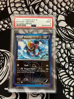 Pokemon B&W Plasma Freeze Reverse Holo Bisharp PSA 9 - Image 1