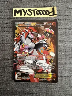 Carte Pokemon Groudon EX De La Team Magma 15/34 XY Double Danger Francais Occas - Image 1