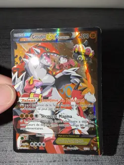 Carte Pokemon Groudon EX De La Team Magma 15/34 XY Double Danger Francais Occas - Image 3