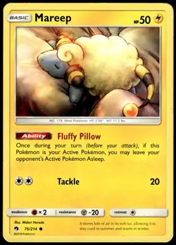 Mareep 75/214 Lost Thunder Common LP Pokemon 2018 - Image 1