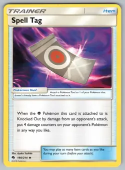 2019 Pokemon Sun & Moon Lost Thunder Spell Tag - Image 1