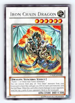 Yugioh Iron Chain Dragon CSOC-EN040 Rare - NM 💎 - Image 1