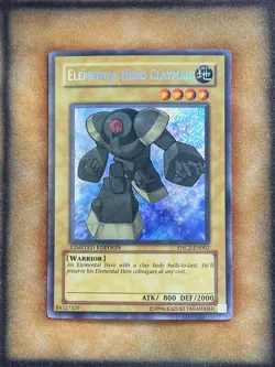 Yugioh Elemental Hero Clayman EHC2-EN002 Secret Rare Limited Edition MP - Image 1