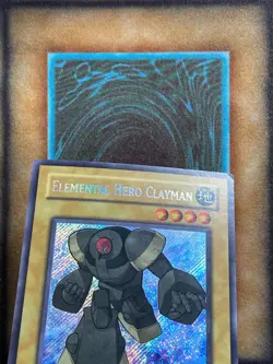 Yugioh Elemental Hero Clayman EHC2-EN002 Secret Rare Limited Edition MP - Image 2