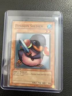YuGiOh Penguin Soldier Super Rare SDJ-022 1st Edition LP - Image 1