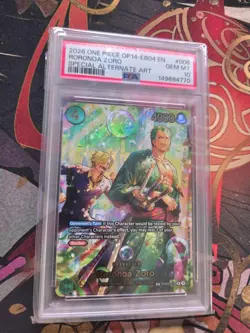 PSA 10 ONE PIECE OP14 EB04 THE AZURE SEAS SEVEN 006 Roronoa Zoro Sp Bubble Zoro - Image 1