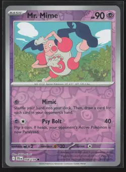 Mr. Mime Common SV09: Journey Together 058/159 NM Pokemon Card - Image 1