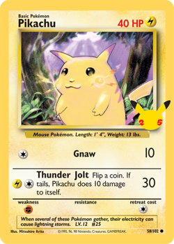 Pikachu (58/102) (Jumbo Card) First Partner Pack​ - Near Mint Pokemon TCG - Image 1