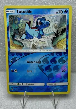TOTODILE 18/73 LP REVERSE HOLO SHINING LEGENDS POKEMON TCG CARD FREE SHIPPING - Image 1