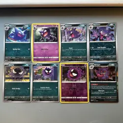 Haunter, Gastly & Gengar Dark Ghost Type Pokemon TCG Lot 8 Holo/Regular Cards - Image 1