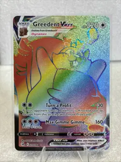 GREEDENT VMAX 272/264 NM SECRET ILLUSTRATION RARE FUSION STRIKE POKEMON CARD TCG - Image 1