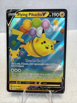 FLYING PIKACHU V 006/025 LP FULL ART HOLO RARE CELEBRATIONS POKEMON CARD TCG - Image 1