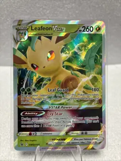LEAFEON VSTAR SWSH195 LP HOLO RARE S&S PROMO POKEMON CARD TCG FREE SHIPPING - Image 1