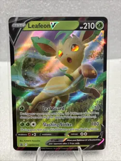 LEAFEON V SWSH194 LP FULL ART HOLO RARE S&S PROMO POKEMON CARD TCG FREE SHIPPING - Image 1