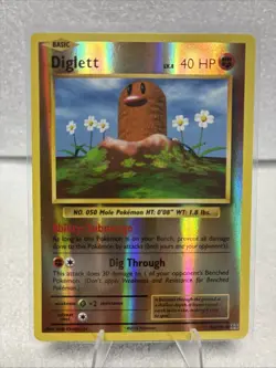 DIGLETT 55/108 LP REVERSE HOLO COMMON EVOLUTIONS POKEMON CARD TCG FREE SHIPPING - Image 1