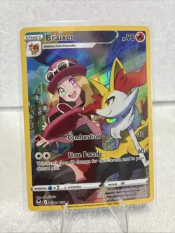 BRAIXEN TG01/TG30 LP TRAINER GALLERY RARE HOLO SILVER TEMPEST POKEMON CARD TCG - Image 1