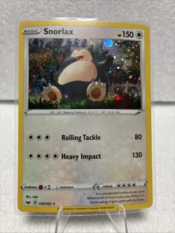 SNORLAX 140/202 LP COSMO HOLO RARE S & S PROMO POKEMON CARD TCG FREE SHIPPING - Image 1
