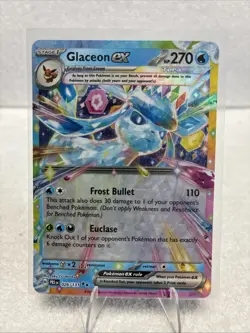 GLACEON EX 026/131 NM DOUBLE RARE HOLO PRISMATIC EVOLUTIONS POKEMON CARD TCG￼ - Image 1