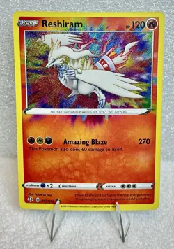 RESHIRAM 017/072 LP AMAZING RARE HOLO SHINING FATES POKEMON CARD TCG - Image 1