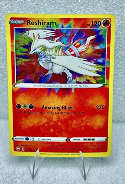 RESHIRAM 017/072 LP AMAZING RARE HOLO SHINING FATES POKEMON CARD TCG - Image 2