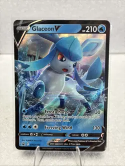 GLACEON V SWSH196 LP FULL ART HOLO RARE S&S PROMO POKEMON CARD TCG US SELLER - Image 1