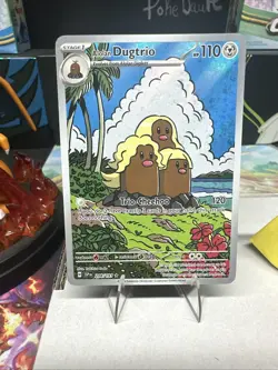 Alolan Dugtrio Holo Illustration Rare Card 208/191 SV08 Surging Sparks - Image 2