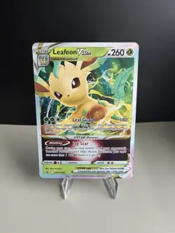 Pokemon TCG Leafeon VSTAR SWSH195 Black Star Promo Card NM Condition - Image 1