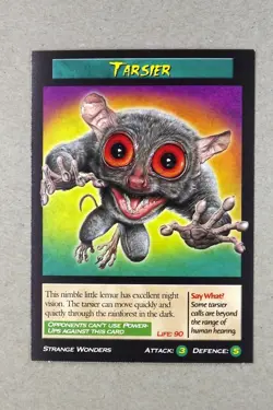 Weird N’ Wild Creatures Strange Wonders Card # Tarsier # 2006 - Image 1