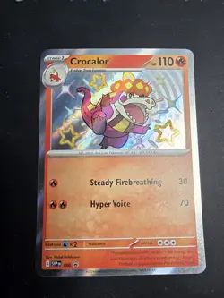Pokemon TCG Paldean Fates Shiny Crocalor SVP080 Black Star Promo Card NM - Image 1