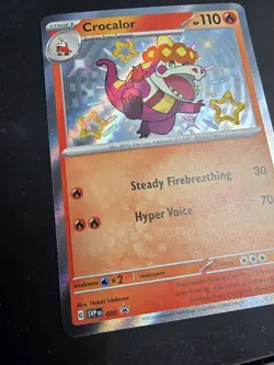 Pokemon TCG Paldean Fates Shiny Crocalor SVP080 Black Star Promo Card NM - Image 2
