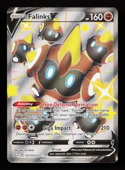Falinks V SV115/SV122 V Rare Shining Fates Shiny Vault Pokemon Card - Image 1