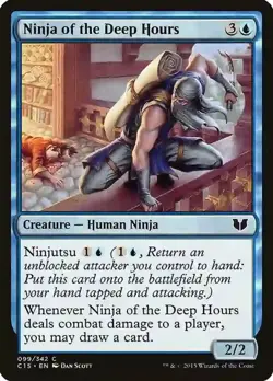 Ninja of the Deep Hours Commander 2015 Light Play MTG Magic DNA GAMES - Image 1