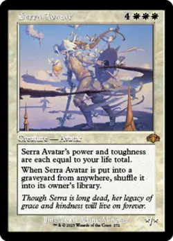 1 x Serra Avatar - Foil - Retro Frame - Dominaria Remastered - NM-Mint - MTG - Image 1
