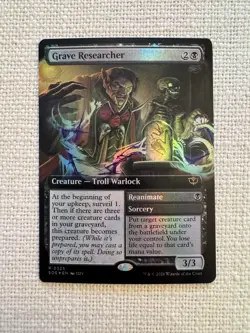 Grave Researcher Extended Art Foil R0325 Secrets of Strixhaven MTG Magic NM - Image 1