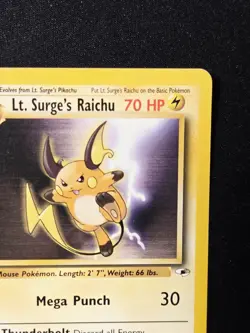 Lt. Surge's Raichu 28/132 Rare WOTC Gym Heroes 2000 Pokemon Wizards Of The Coast - Image 4