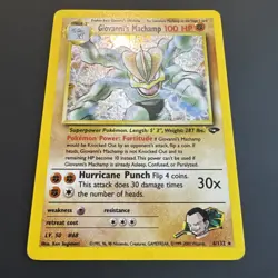 Giovanni's Machamp 6/132 Gym Challenge Holo Rare 100 HP Unlimited Pokemon TCG - Image 2