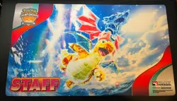 Pokemon TCG 2023 Regional Tera Dragonite Staff Playmat - Image 1