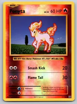 Ponyta 19/108 Common Evolutions Pokemon Reverse Holo Near Mint - Image 1