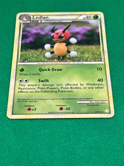 Pokemon Tcg Ledian 25/123 HeartGold & SoulSilver Non Holo - Image 2