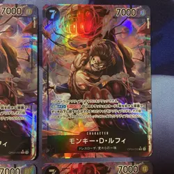 One Piece Cards Monkey D. Luffy SR Parallel 4-Card Lot - Image 4