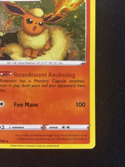 Pokemon TCG Flareon 026/185 Vivid Voltage Cosmos Holo HD Swirl Rare NM - Image 5