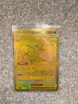 Pokemon TCG Gold Mega Greninja EX 122/086 Chaos Rising (Freshly Pulled, Mint) - Image 1