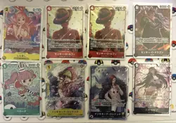 One Piece Cards Rocinante Leader Parallel & Others 8-Card Set - Image 1
