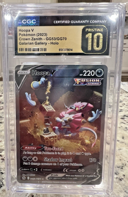 HOOPA V Crown Zenith Holo Trainer Gallery #GG53 CGC Pristine 10 Pokemon - Image 1
