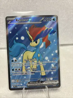 KELDEO EX 159/086 LP FULL ART SECRET ULTRA RARE HOLO WHITE FLARE POKEMON CRD TCG - Image 1