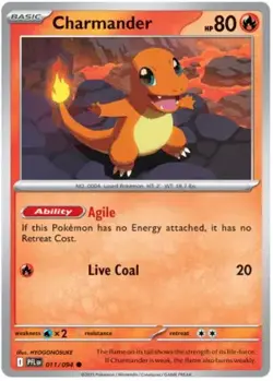 Pokemon Charmander 11 / 94 SV: Phantasmal Flames - Reverse Holo - Image 1