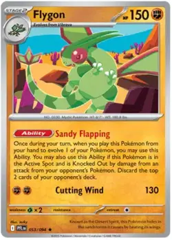 Pokemon Flygon 53 / 94 SV: Phantasmal Flames - Reverse Holo - Image 1