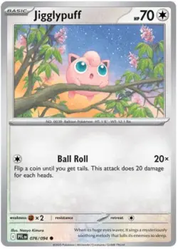 Pokemon Jigglypuff 76 / 94 SV: Phantasmal Flames - Reverse Holo - Image 1